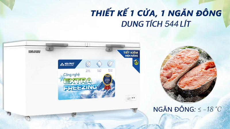 Tủ đông Hòa Phát 544 lít HPF-AD6544 - Hàng chính hãng