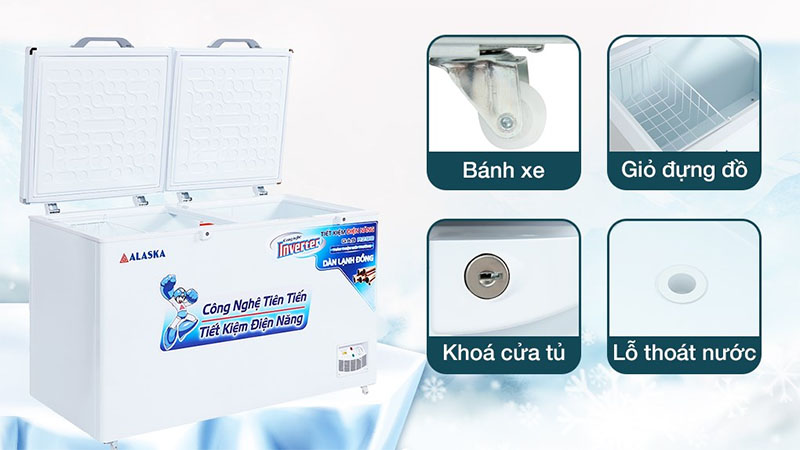 Tủ đông Inverter Alaska HB-550CI - Hàng chính hãng