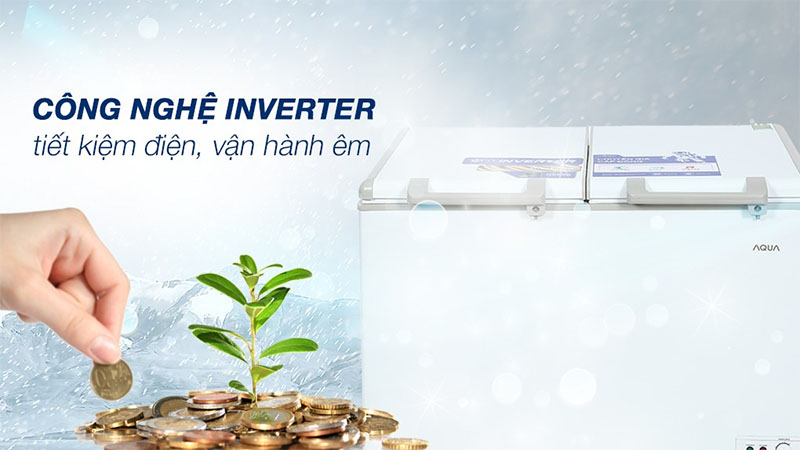 Tủ đông Inverter Aqua 319 lít AQF-C4201E - Hàng chính hãng