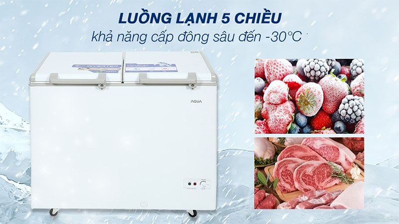 Tủ đông Inverter Aqua 319 lít AQF-C4201E - Hàng chính hãng