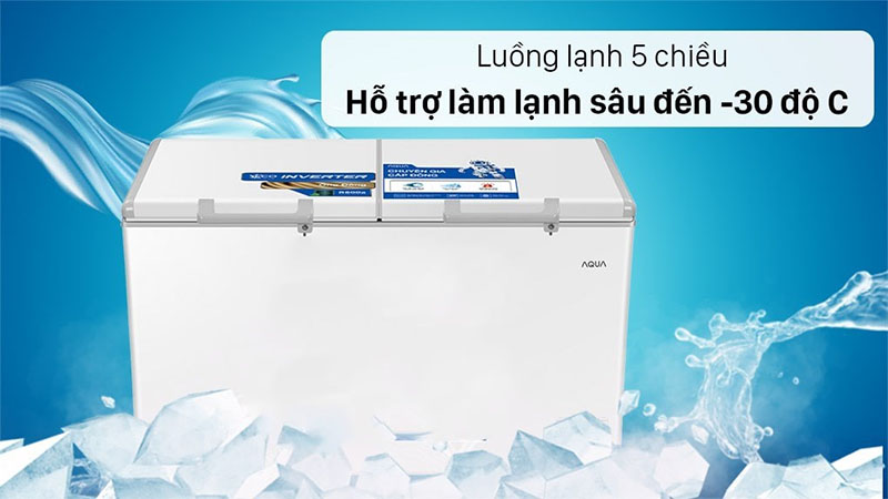Tủ đông Inverter Aqua 425 lít AQF-C5701E - Hàng chính hãng