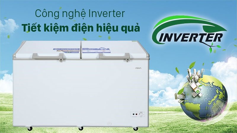 Tủ đông Inverter Aqua 425 lít AQF-C5701E - Hàng chính hãng
