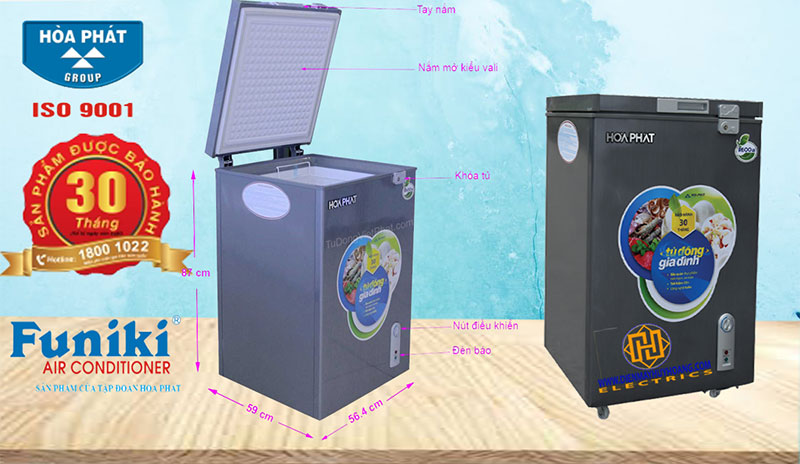 Tủ đông Hòa Phát HCF106S1ĐSH - Hàng chính hãng