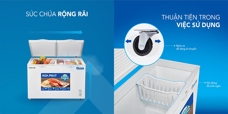 Tủ đông Inverter Hòa Phát HPF-BD8205 - Hàng chính hãng
