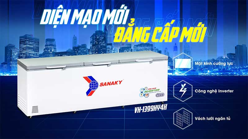 Tủ đông Inverter Sanaky VH-1399HY4K - Hàng chính hãng