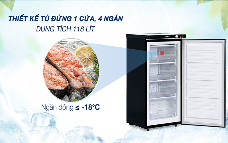 Tủ đông đứng Sanaky VH160K - Hàng chính hãng