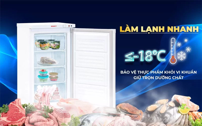 Tủ đông đứng Sanaky TD.VH160VD3 - Hàng chính hãng