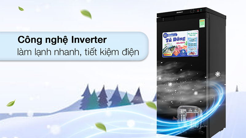 Tủ đông Inverter Sanaky VH-180VD3 - Hàng chính hãng