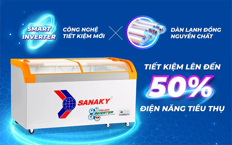 Tủ đông Inverter Sanaky VH-899K3A - Hàng chính hãng