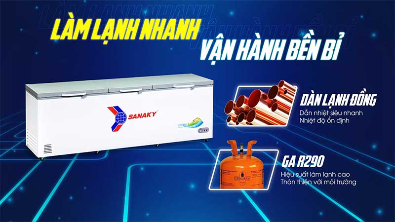Tủ đông Sanaky VH-1199HYK - Hàng chính hãng