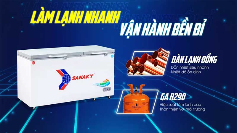 Tủ đông Sanaky VH-6699W2K - Hàng chính hãng