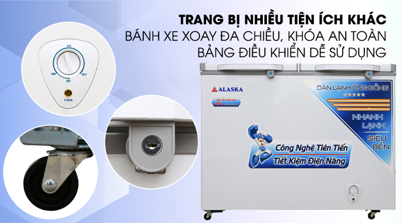Tủ đông Alaska 2 ngăn BCD-3568C - Hàng chính hãng
