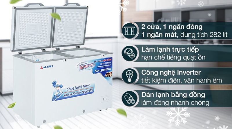 Tủ đông Alaska BCD-4568CI - Hàng chính hãng