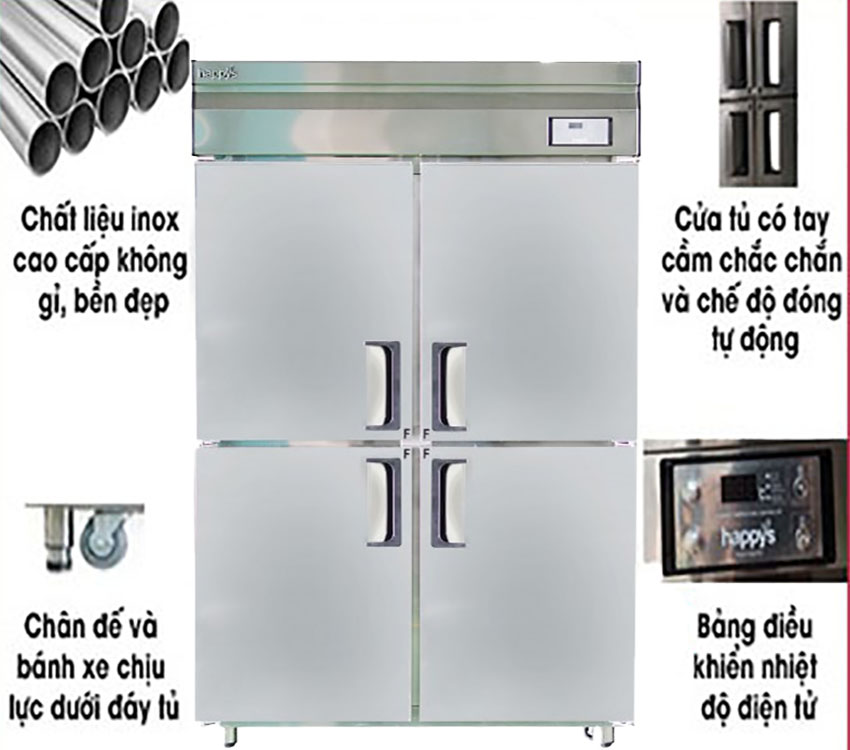 Tủ đông công nghiệp 4 cánh Happys HWA-45CF - Hàng chính hãng