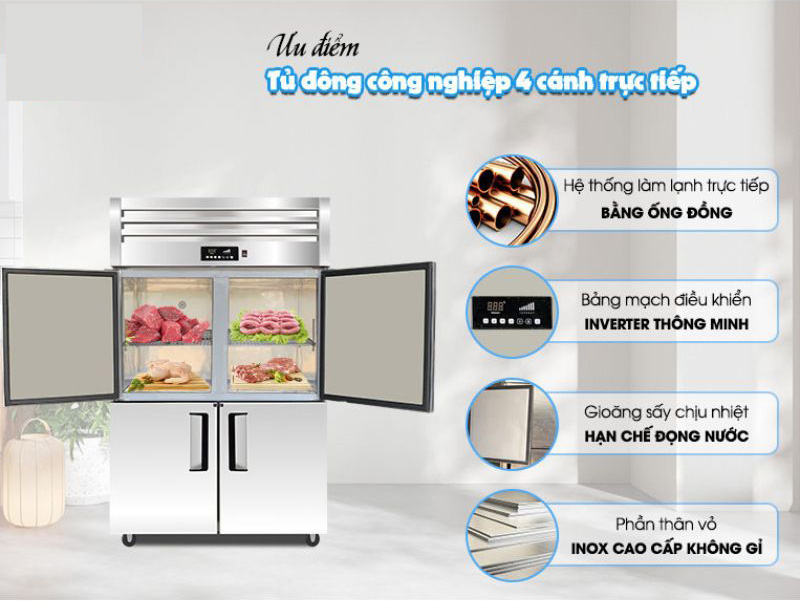 Tủ đông công nghiệp 4 cánh Fushima FSM-TD4C - Hàng chính hãng