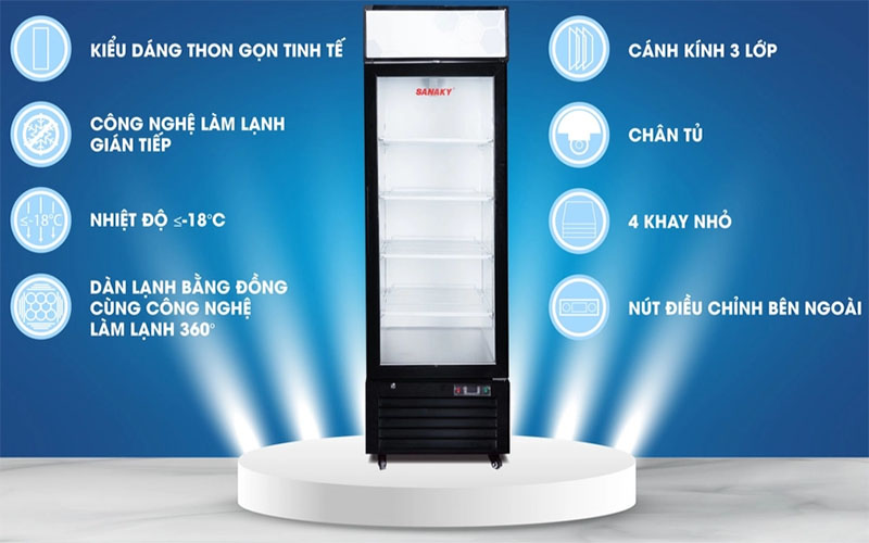 Tủ đông đứng Sanaky VH-768K - Hàng chính hãng