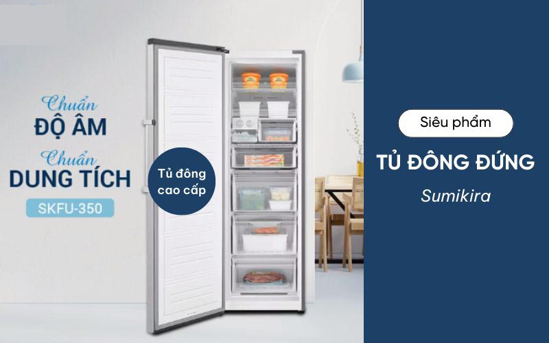 Tủ đông đứng Sumikura SKFU-350HSN - Hàng chính hãng