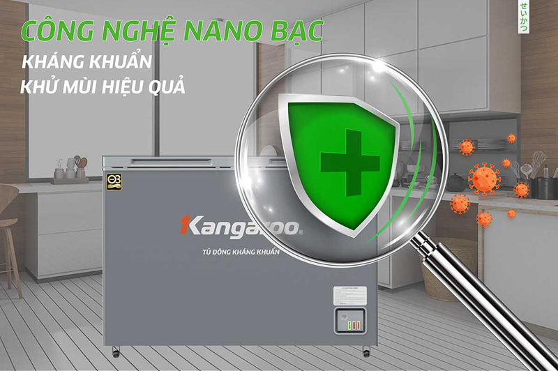 Tủ đông kháng khuẩn Kangaroo KGFZ312NK2 - Hàng chính hãng