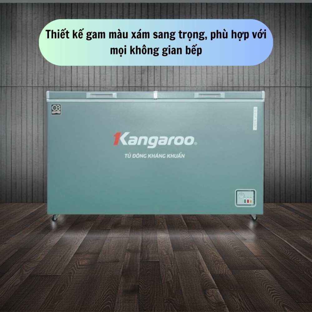 Tủ đông mát kháng khuẩn Kangaroo 415 lít KG415G2D - Hàng chính hãng