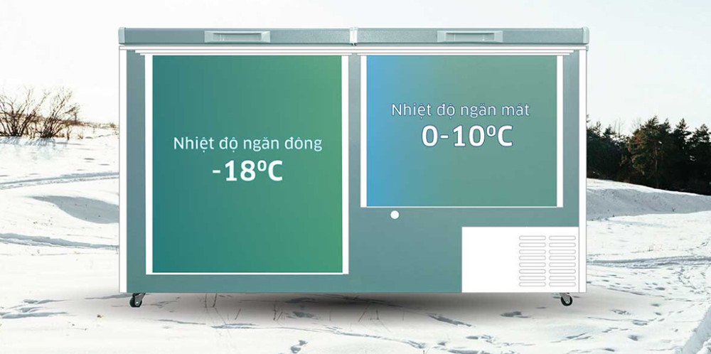 Tủ đông mát kháng khuẩn Kangaroo 415 lít KG415G2D - Hàng chính hãng