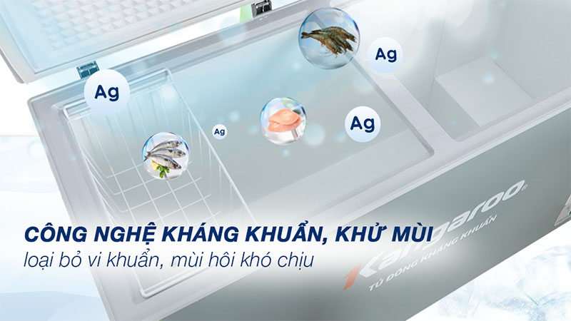 Tủ đông kháng khuẩn Inverter Kangaroo 430 lít KGFZ490IG1​  - Hàng chính hãng