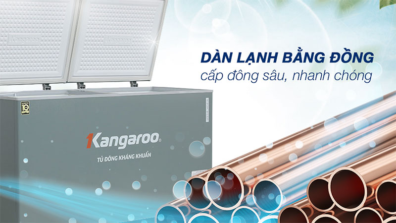 Tủ đông kháng khuẩn Inverter Kangaroo 430 lít KGFZ490IG1​  - Hàng chính hãng