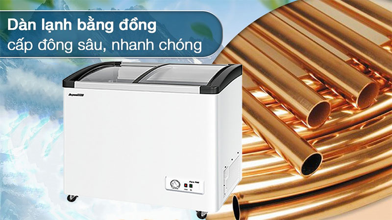 Tủ đông mặt kính lùa Aquafine JW-1200F - Hàng chính hãng