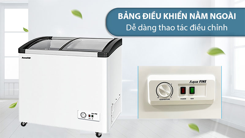 Tủ đông mặt kính lùa Aquafine JW-1200F - Hàng chính hãng