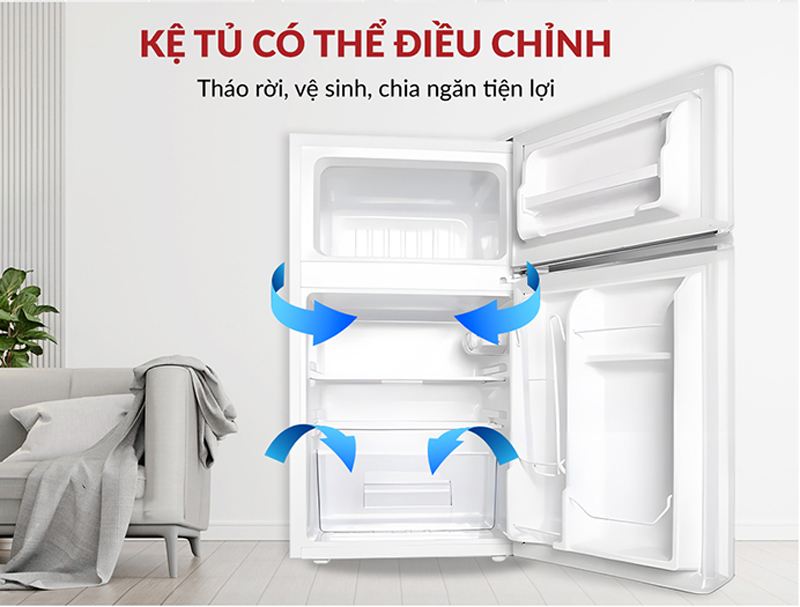 Tủ lạnh 128 lít Cobi CB-127B/W - Hàng chính hãng