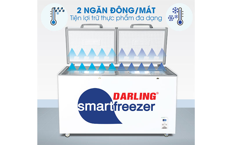 Tủ đông mát 230L Darling DMF-2699WS - Hàng chính hãng