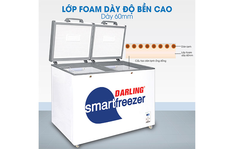 Tủ đông mát 230L Darling DMF-2699WS - Hàng chính hãng