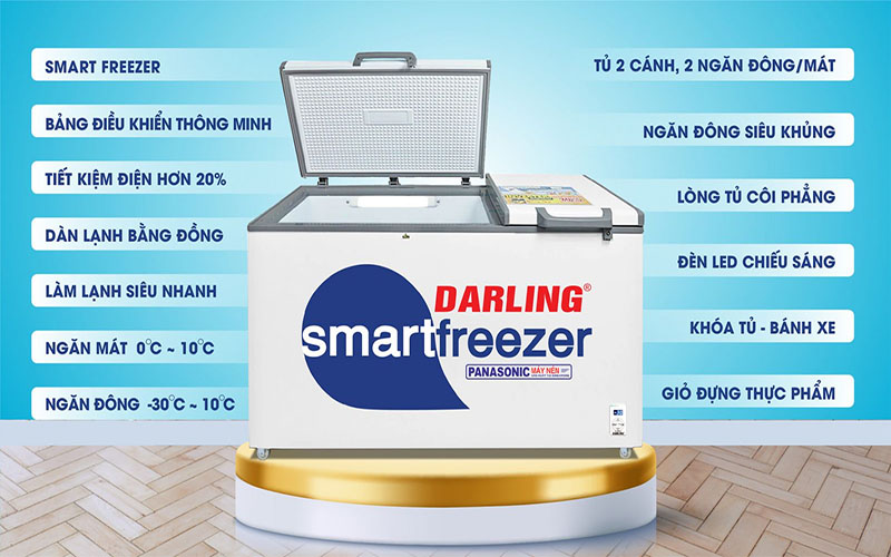 Tủ đông mát 770L Darling DMF-7699WS-2 - Hàng chính hãng