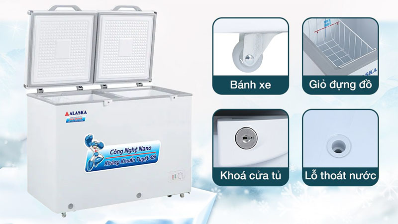 Tủ đông mát Alaska BCD-3068N - Hàng chính hãng