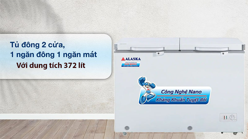 Tủ đông mát Alaska BCD-5568N - Hàng chính hãng