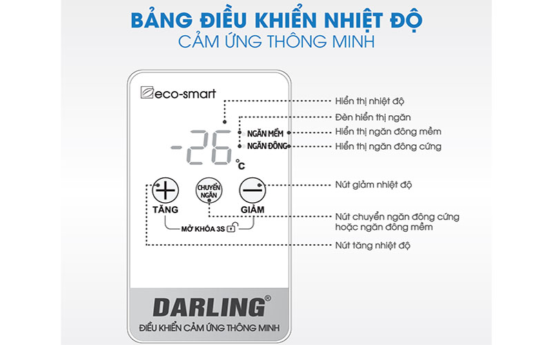 Tủ đông mát Inverter 770 lít Darling DMF-7699WSI-4 - Hàng chính hãng