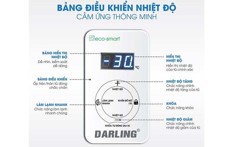 Tủ đông mát Inverter Darling DMF-3699WSI-2 - Hàng chính hãng