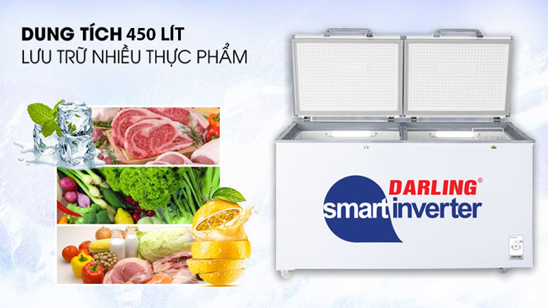 Tủ đông mát Darling Inverter 450 lít Darling DMF-4699-WSI-4 - Hàng chính hãng