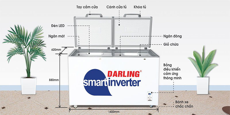 Tủ đông mát Inverter Darling DMF-4699WSI - Hàng chính hãng