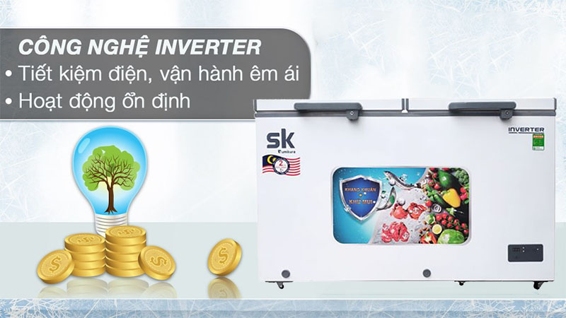 Tủ đông mát Inverter Sumikura SKF-500DI - Hàng chính hãng