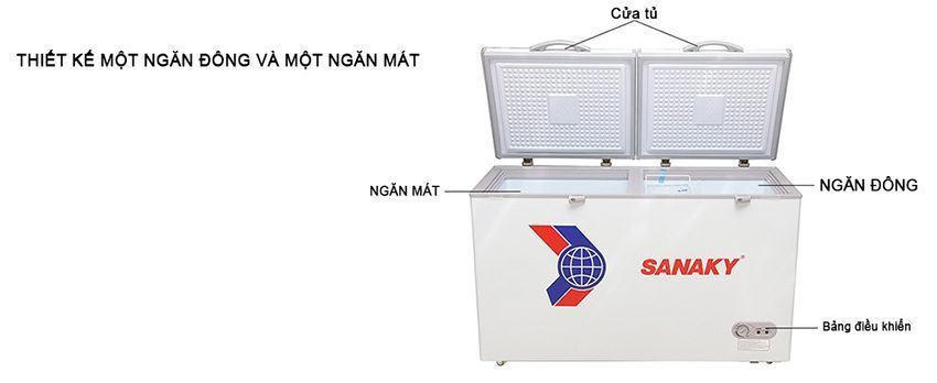 Tủ đông mát dàn lạnh đồng Sanaky VH-2599W1 - Hàng chính hãng