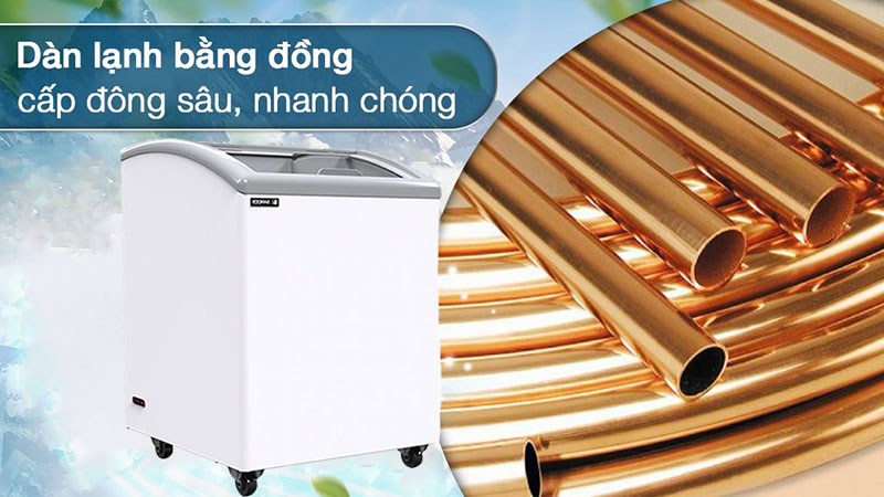 Tủ đông mặt kính cong Sanden SNC-0155 - Hàng chính hãng