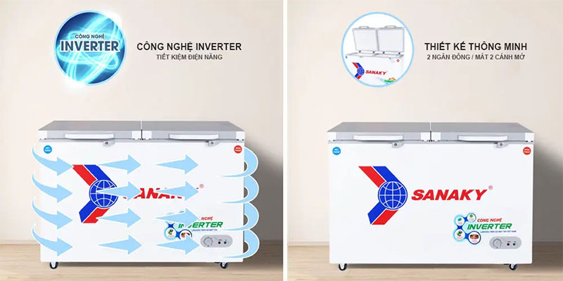 Tủ đông nằm Sanaky VH-3699W4K - Hàng chính hãng