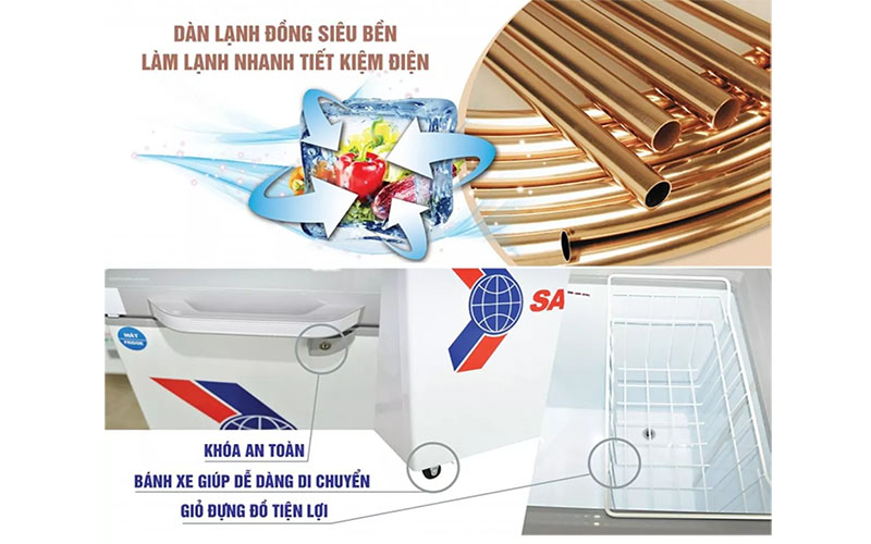 Tủ đông nằm Sanaky VH2599W4K - Hàng chính hãng
