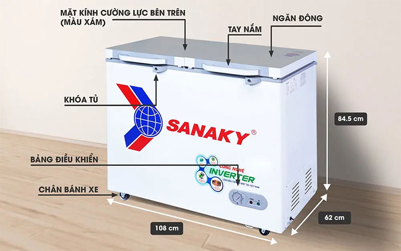 Tủ đông nằm Sanaky VH-2899A4K - Hàng chính hãng