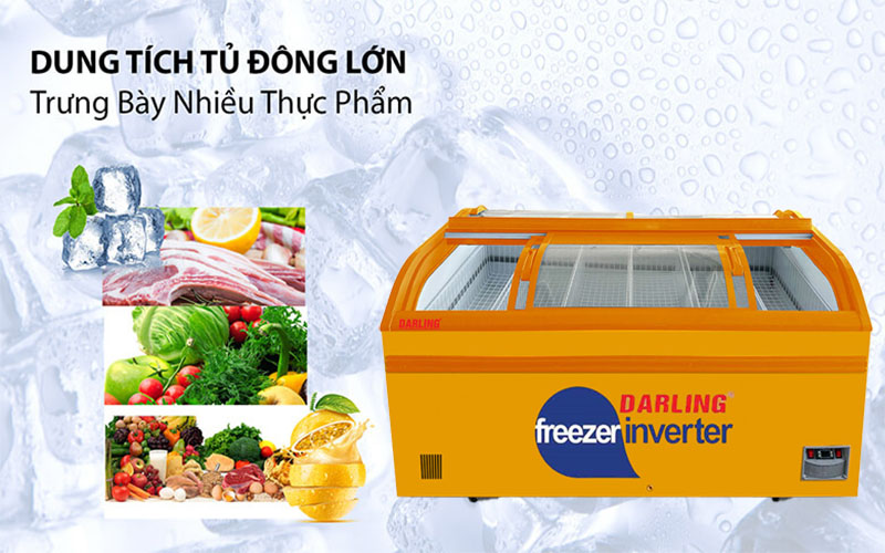 Tủ đông siêu thị Inverter Darling DMF-10079ASKI - Hàng chính hãng