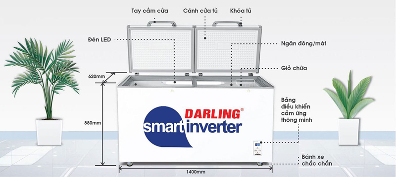 Tủ đông Darling inverter 360 lít DMF-4799ASI - Hàng chính hãng