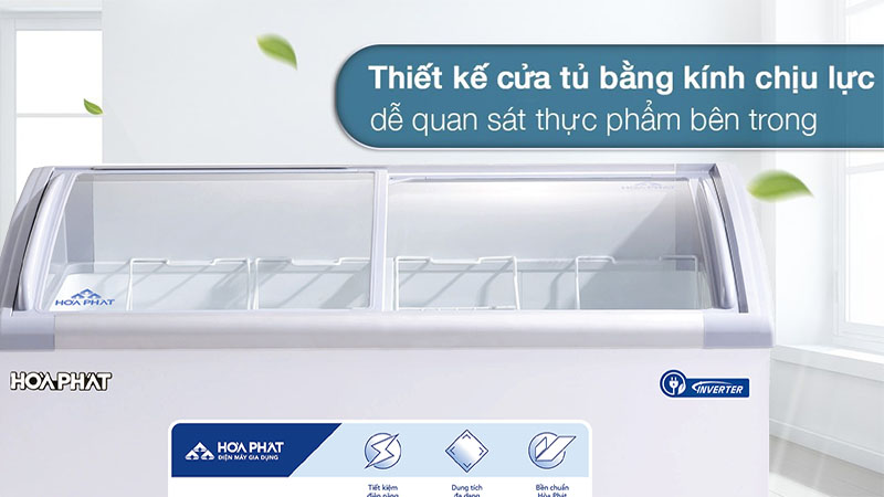 Tủ đông trưng bày Inverter Hòa Phát HSF-AD8357.C1 - Hàng chính hãng
