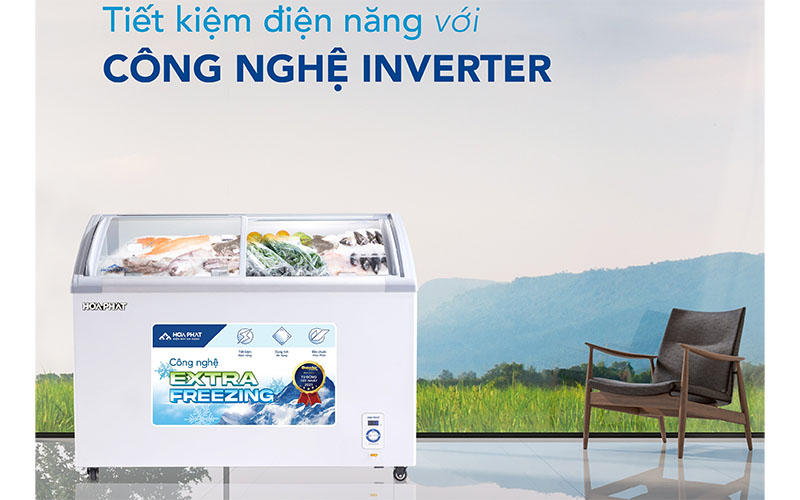 Tủ đông trưng bày Inverter Hòa Phát HSF-AD8357.C1 - Hàng chính hãng