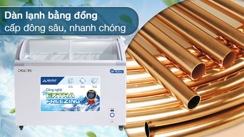 Tủ đông trưng bày Inverter Hòa Phát HSF-AD8451.C1 - Hàng chính hãng