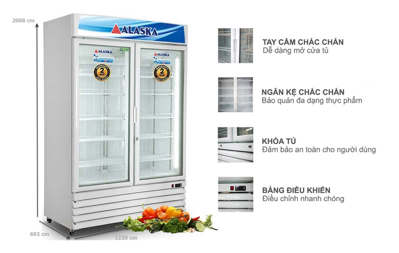 Tủ đông đứng Alaska IF-700G2 - Hàng chính hãng